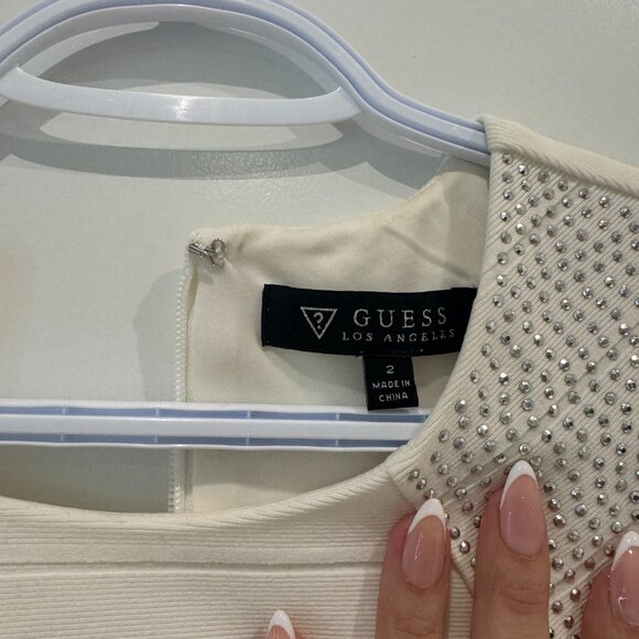 Guess Los Angeles Studded Bandage Mini Dress – White / Size 2 - Picture 3 of 3